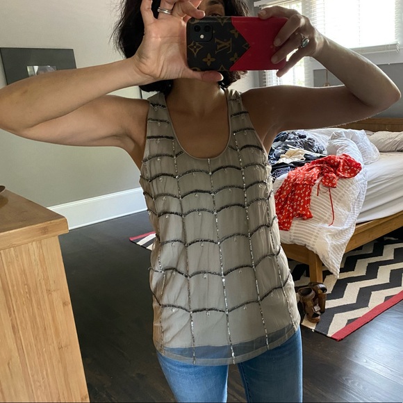 Alice + Olivia Silk Overlay Top XS - Picture 5 of 13